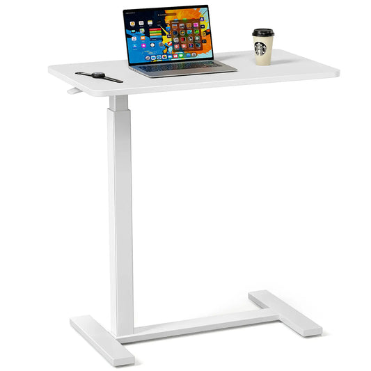 ☁️ Rolling Height Adjustable Overbed Table, Mobile Laptop Desk for Bedroom, Hospital & Dorm