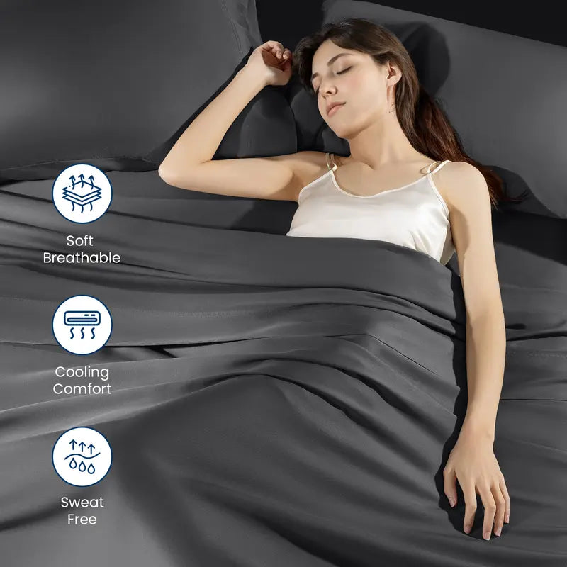 ❄️Cooling Bamboo Sheets  | Hotel Luxury 16" Deep Pocket | Silky Soft Wrinkle Resistant