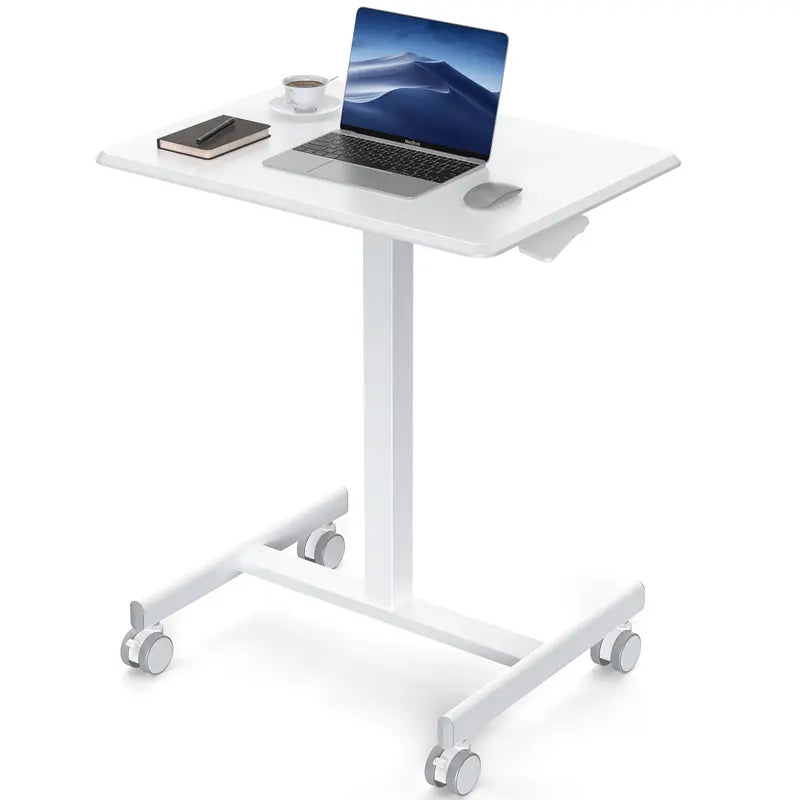 ☁️ Rolling Height Adjustable Overbed Table, Mobile Laptop Desk for Bedroom, Hospital & Dorm