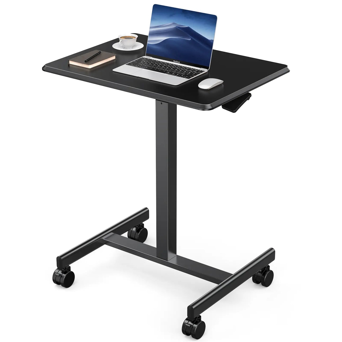 ☁️ Rolling Height Adjustable Overbed Table, Mobile Laptop Desk for Bedroom, Hospital & Dorm