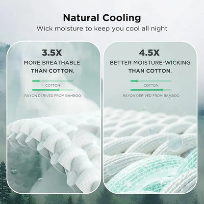 ❄️Cooling Bamboo Waffle Blanket - Soft Breathable Throw for Hot Sleepers