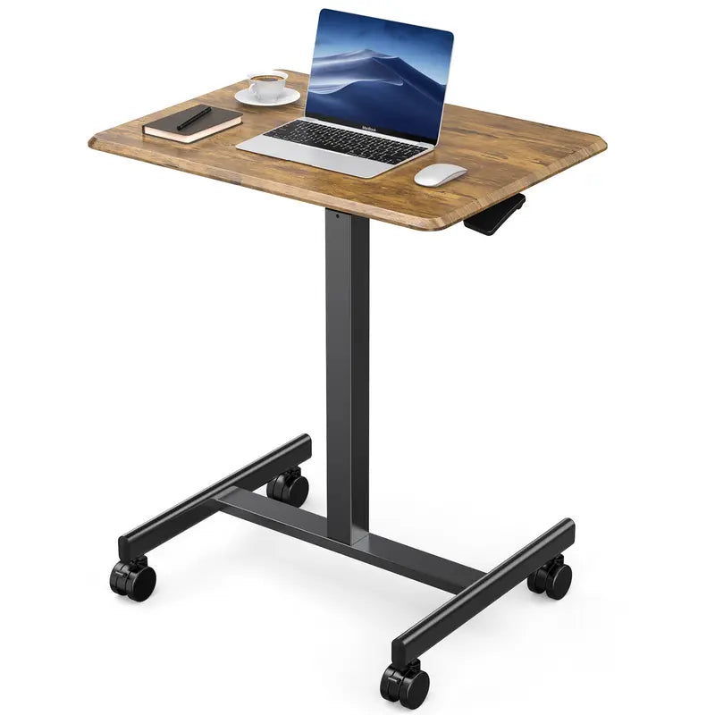 ☁️ Rolling Height Adjustable Overbed Table, Mobile Laptop Desk for Bedroom, Hospital & Dorm