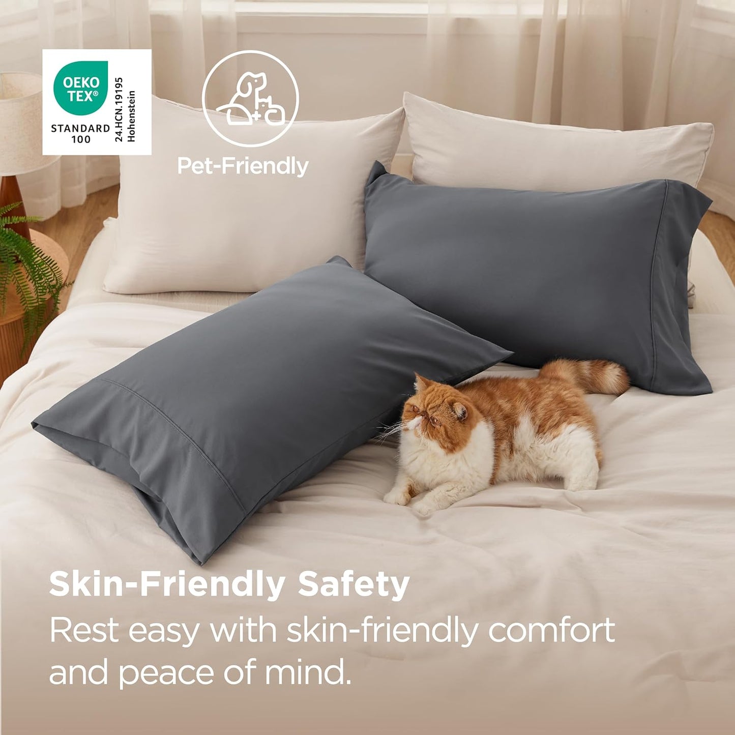 Soft Brushed Microfiber Pillow Case 20x26 | Wrinkle Fade Resistant
