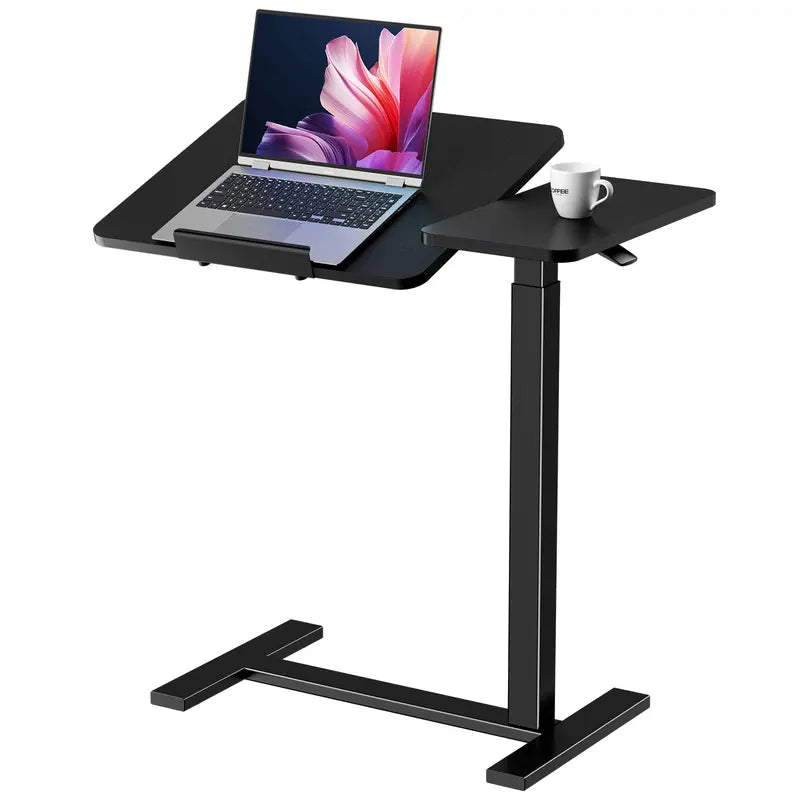☁️ Rolling Height Adjustable Overbed Table, Mobile Laptop Desk for Bedroom, Hospital & Dorm