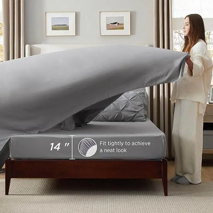 Multi Color Pintuck Comforter Set, Cloud-Like Ultra Soft Breathable All Season Luxury Bedroom Bedding 4/7 Pieces